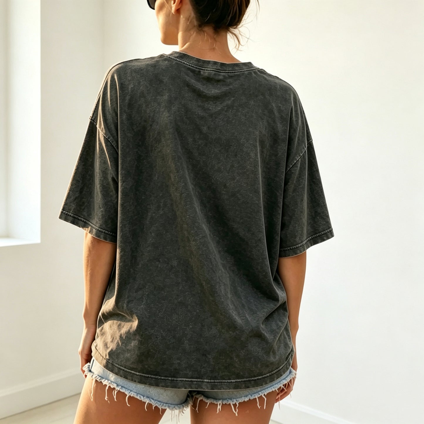 Moon Galaxy Betta Fish Watercolor Graphic Oversized Tee
