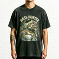 Vintage Bass Hunter Fishing Graphic Shirt Bass Fisherman Outdoor Tee
