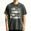 Retro Trout & Ocean Fish Circle Outdoor Nature Fishing Tee